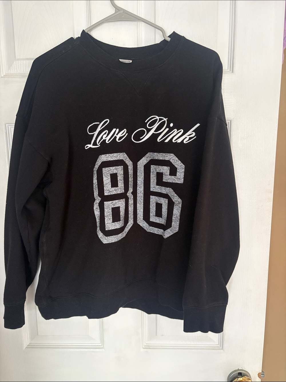PINK Victoria's Secret 86 Black Crewneck Sweater